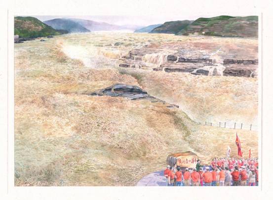 壶口瀑布齐唱黄河大合唱（为中国延安干部公司创作）